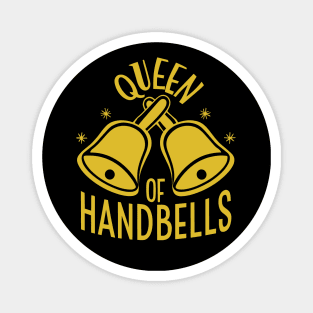 Queen Of Handbells Gold Design Magnet